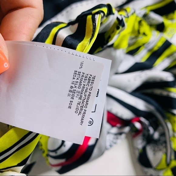 Just Cavalli Silk Botanical Cropped Casual pants women’s size 8 - Picture 6 of 9